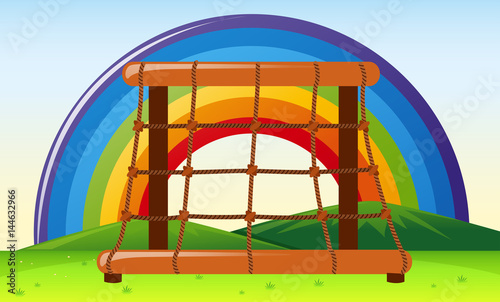 Climbing station in the park