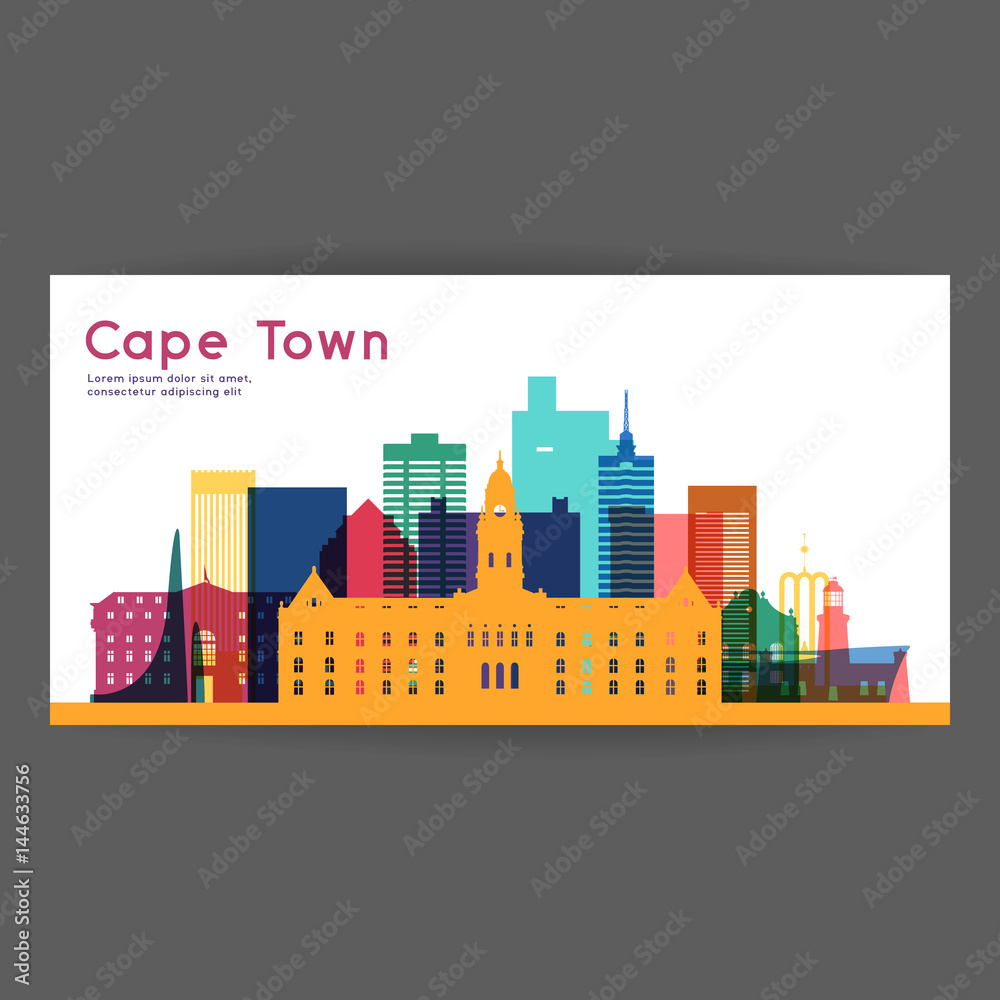 Cape Town colorful Skyline