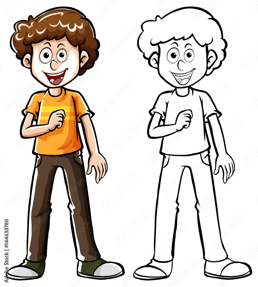 Doodle character for teenage boy Doodle character for teenage boy