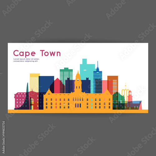 Cape Town colorful Skyline