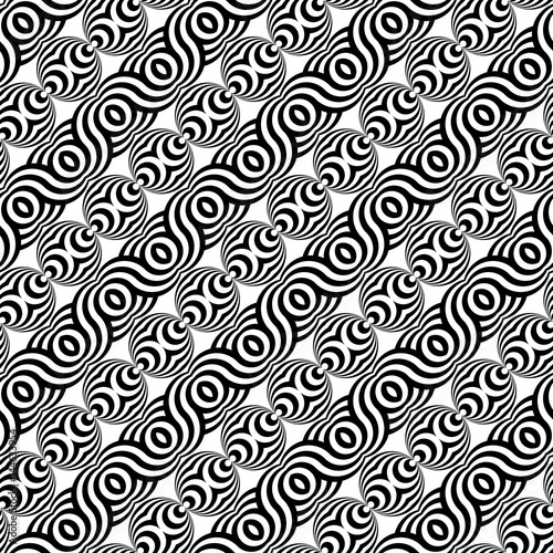 Design seamless monochrome waving pattern