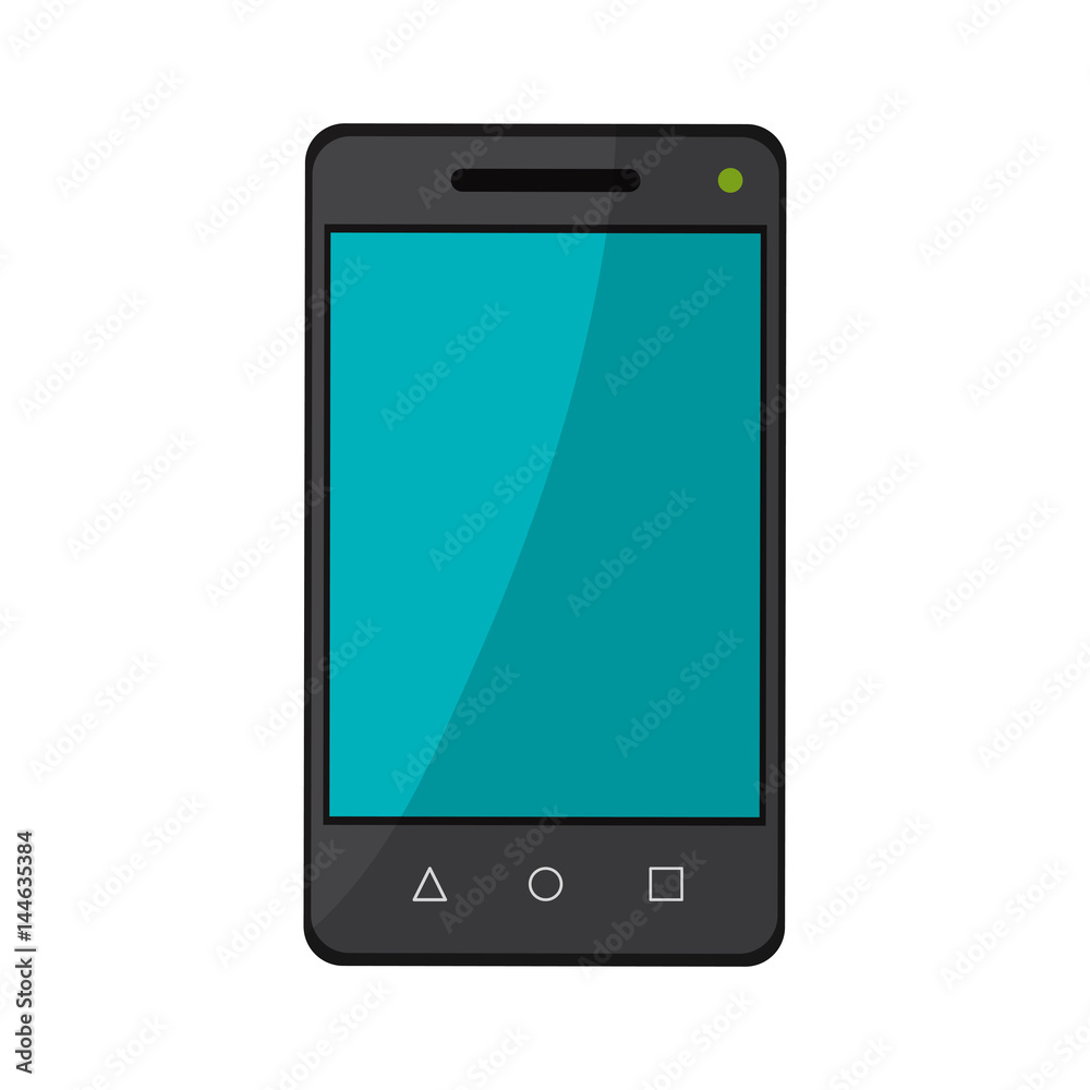 smartphone device icon over white background. colorful design. vector illustration smartphone device icon over white background. colorful design. vector illustration