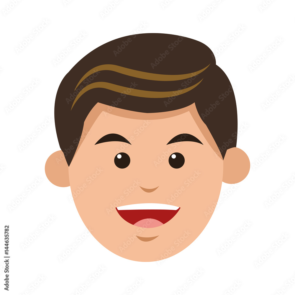 happy man cartoon icon over white background. colorful design. vector illustration happy man cartoon icon over white background. colorful design. vector illustration