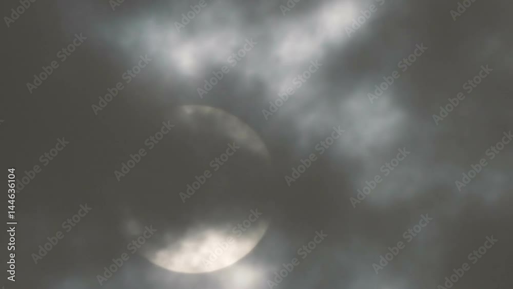 Sun Covered by Dark Clouds in a Apocalyptic Creepy Atmosphere Sun Covered by Dark Clouds in a Apocalyptic Creepy Atmosphere
