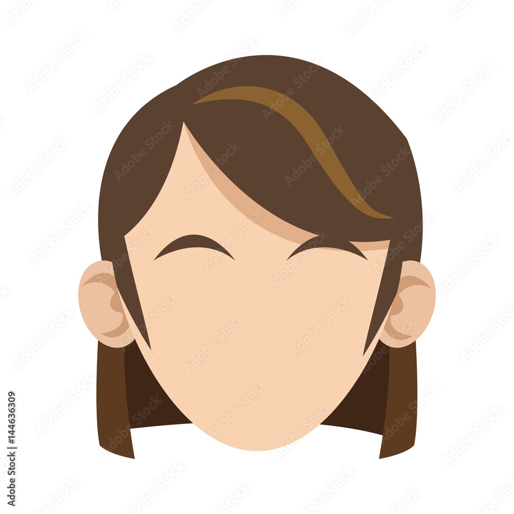 woman face cartoon icon over white background. colorful design. vector illustration woman face cartoon icon over white background. colorful design. vector illustration