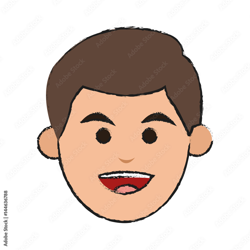 happy man cartoon icon over white background. colorful design. vector illustration happy man cartoon icon over white background. colorful design. vector illustration