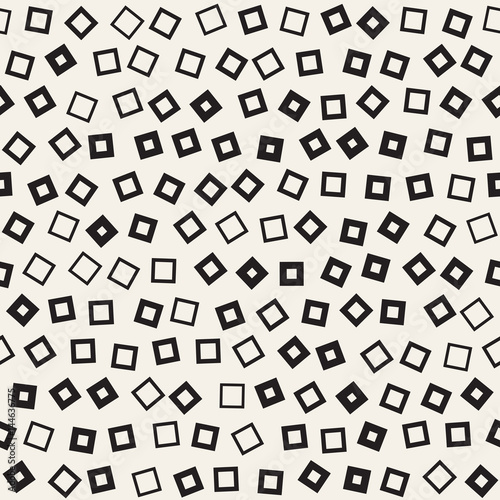 Trendy Texture With Scattered Geometric Shapes. Vector Seamless Pattern.
