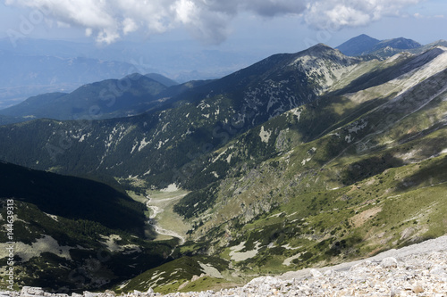 Amazing Panorama from Vihren peak, Pirin Mountain, Bulgaria