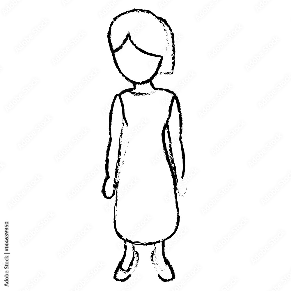 sketch woman mother character vector illustration eps 10 sketch woman mother character vector illustration eps 10