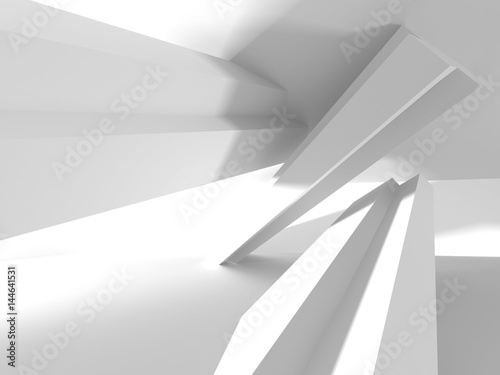 Abstract Modern White Architecture Background