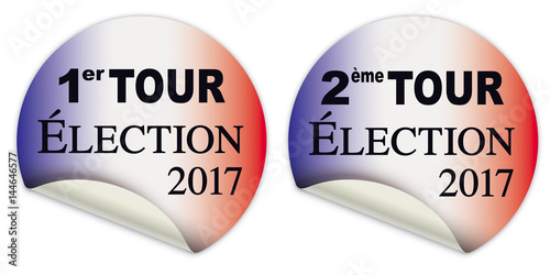 ÉLECTION PRÉSIDENTIELLE 2017 ÉTIQUETTE RONDE