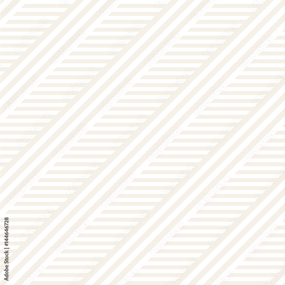 Obraz premium Interlacing Parallel Stripes. Vector Seamless Subtle Monochrome Pattern.