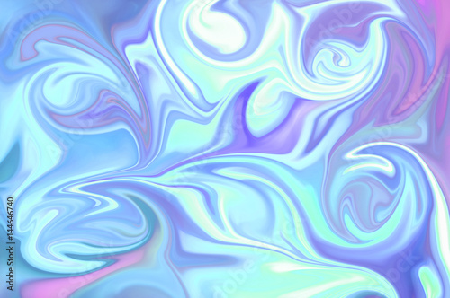 Digital blurred lilac and light blue background with spread liquify flow for design