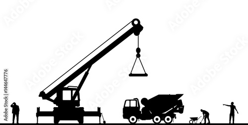 Silhouette Baustelle