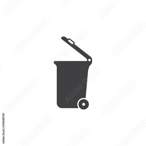 Trash can icon, vector