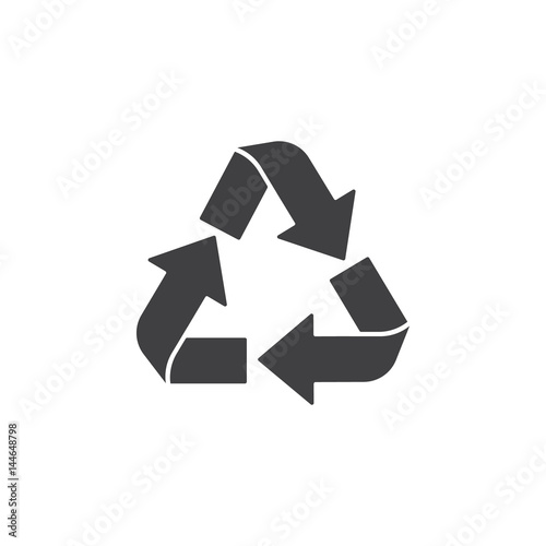 Recycle sign isolated icon