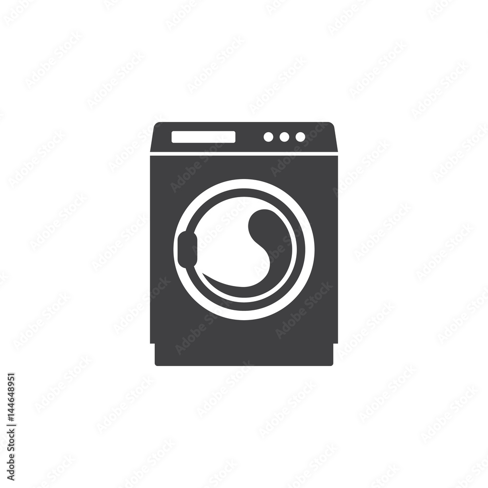 Washing machine icon. Home appliances symbol.