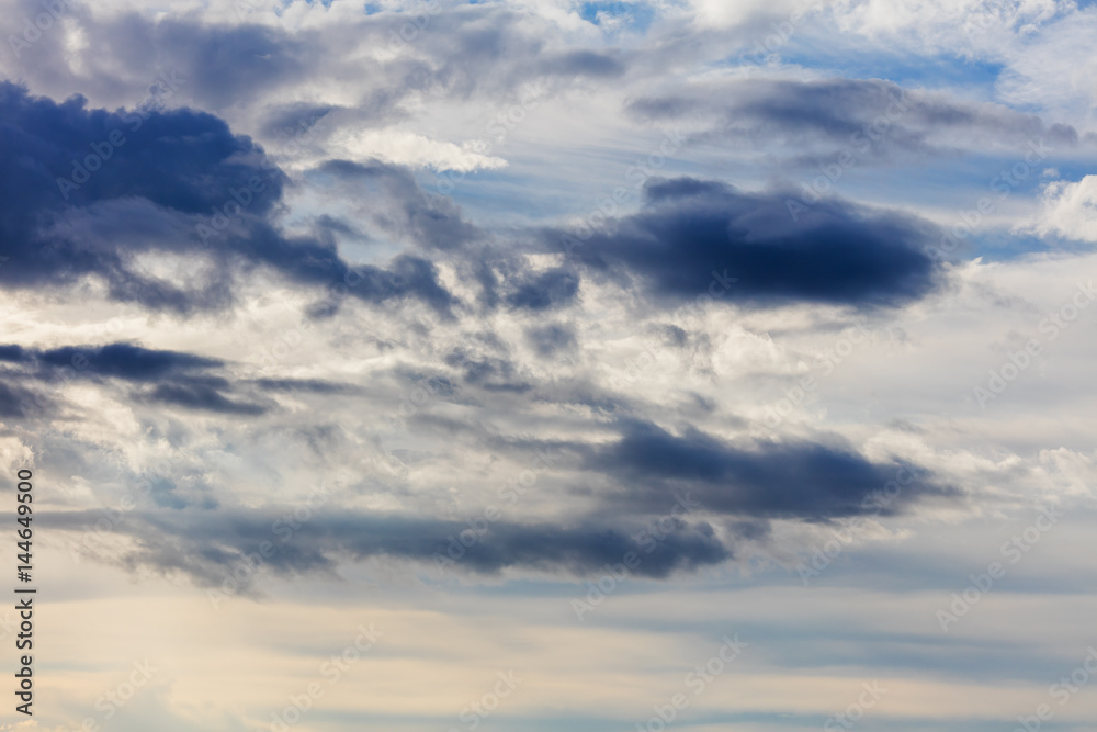 Obraz premium Dramatic sky and clouds aerial view