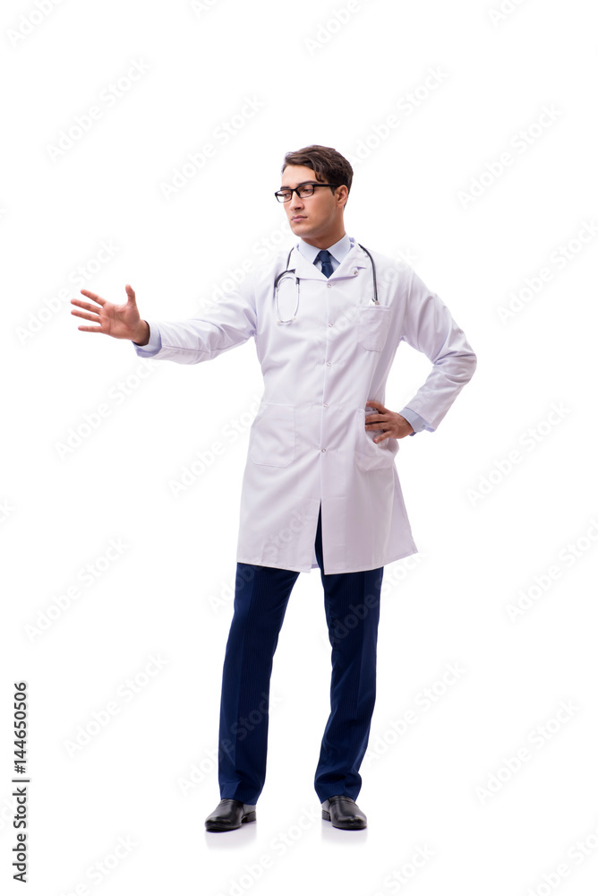 Young doctor isolated on white background Young doctor isolated on white background