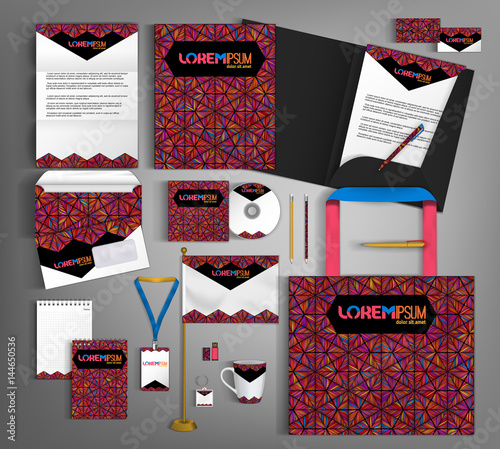 Corporate Identity set. Beautiful  geometric design.