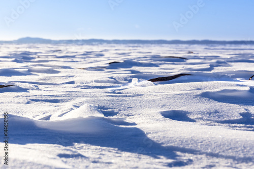 Snow surface structure winter background 