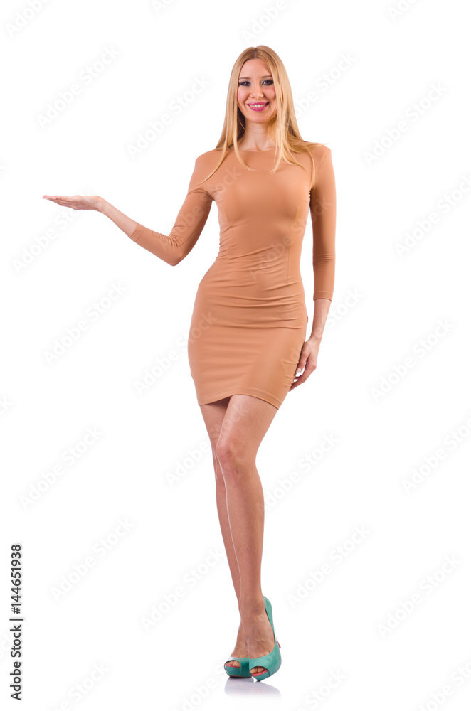 Nice woman model isolated on the white background Nice woman model isolated on the white background