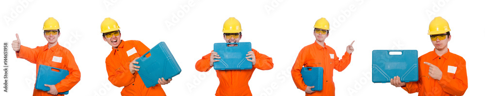 Industrial worker isolated on the white background Industrial worker isolated on the white background