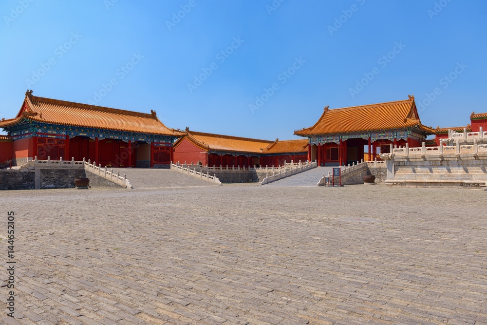 Traditional Chinese building under blue sky Traditional Chinese building under blue sky