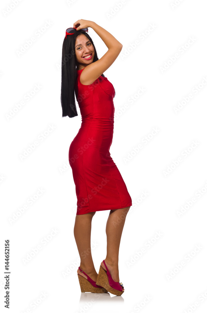 Nice woman model isolated on the white background Nice woman model isolated on the white background