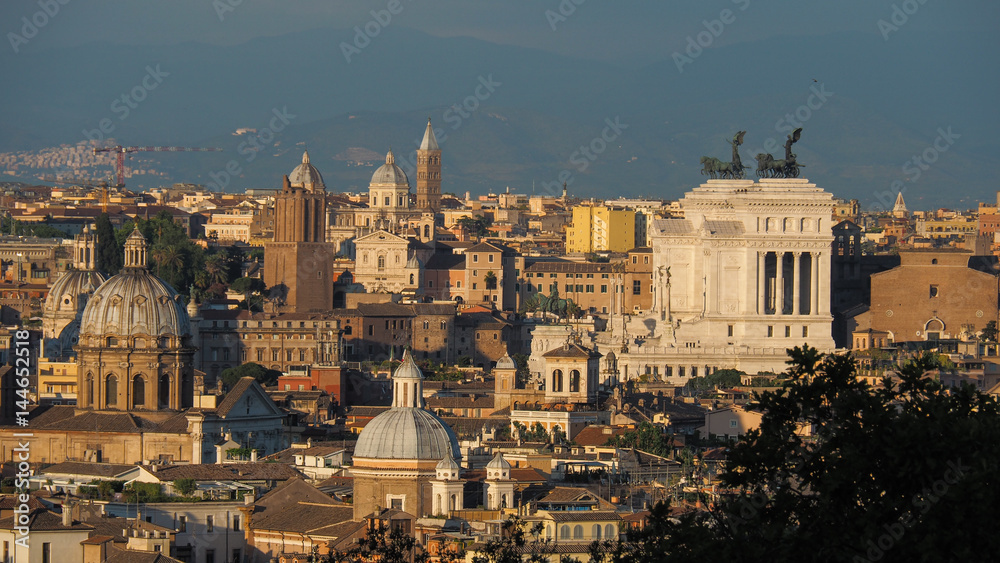 Aussicht von Giancolo auf die Sehenswürdigkeiten von Rom
