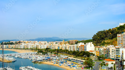 View of the city and the beach of Blanes, Girona, Spain © Soho A studio