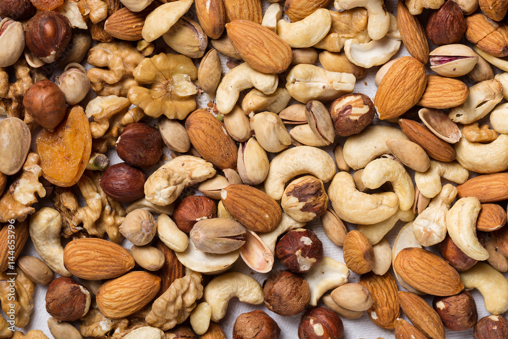 Backround from various kinds of nuts almond, walnut, hazelnut, cashew, Brazil nuts Backround from various kinds of nuts almond, walnut, hazelnut, cashew, Brazil nuts