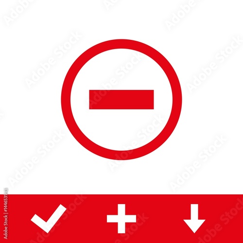 minus icon stock vector illustration flat design