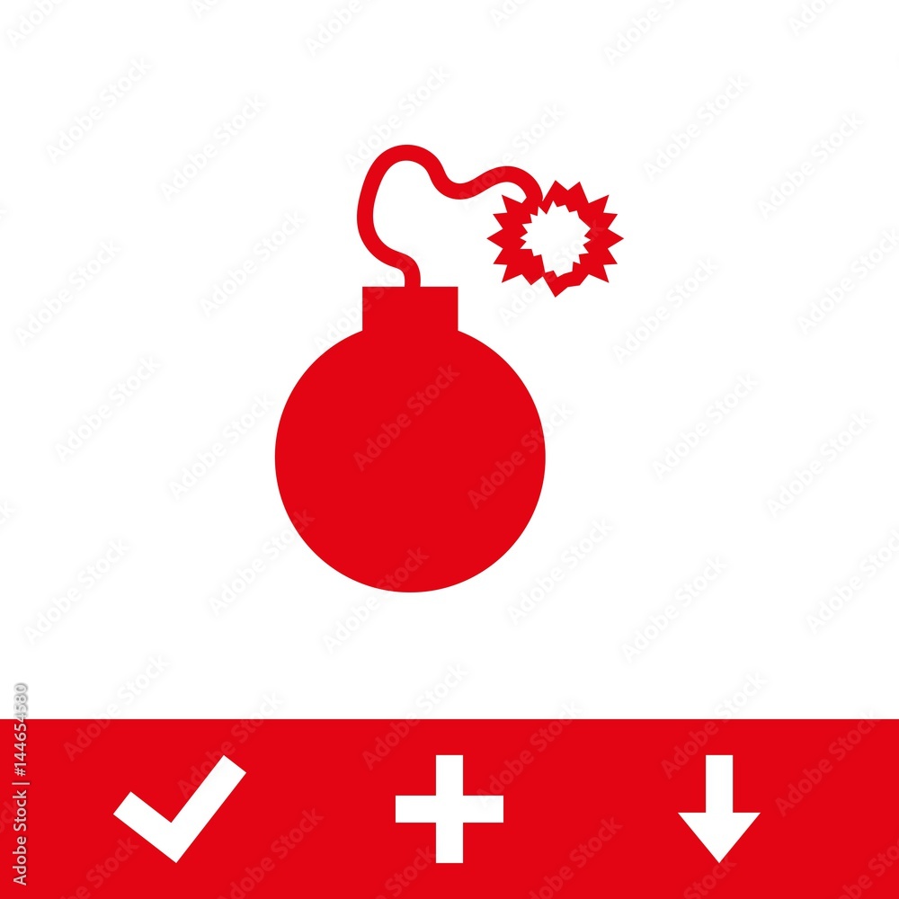 Obraz premium bomb icon stock vector illustration flat design