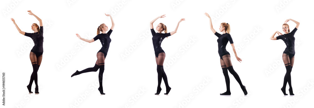 Woman dancing isolated on the white Woman dancing isolated on the white