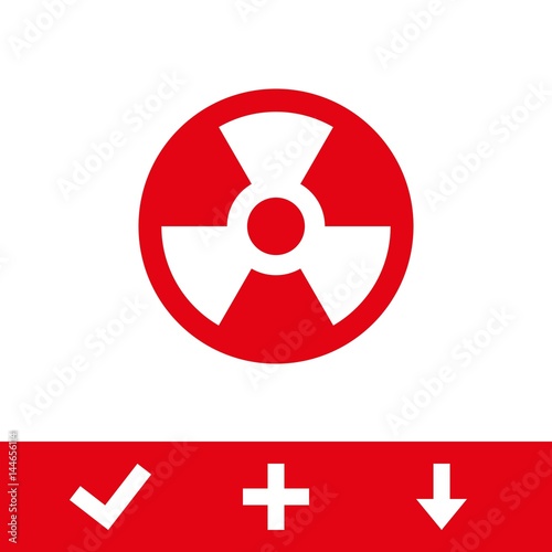radioactive icon stock vector illustration flat design