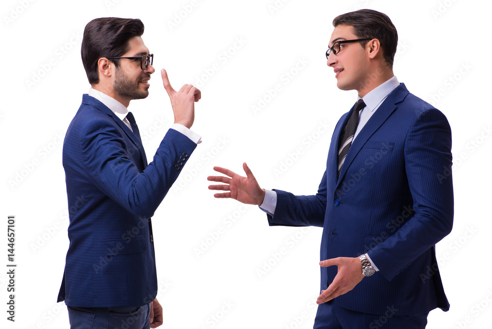 Two businessmen isolated on the white background Two businessmen isolated on the white background