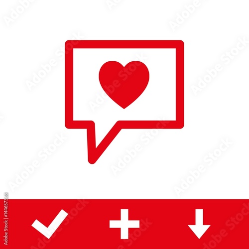 Speech Bubbles Icon. chat love pictogram stock vector illustration