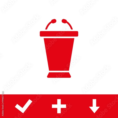 lectern with microphone icon stock vector illustration flat design