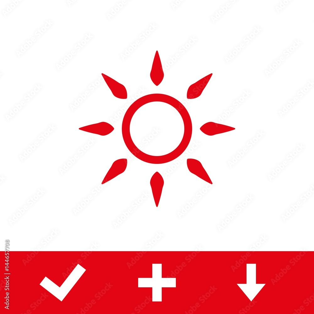 sun icon stock vector illustration flat design sun icon stock vector illustration flat design