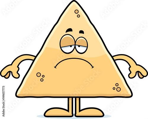 Sad Cartoon Tortilla Chip