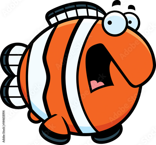 Scared Cartoon Clownfish