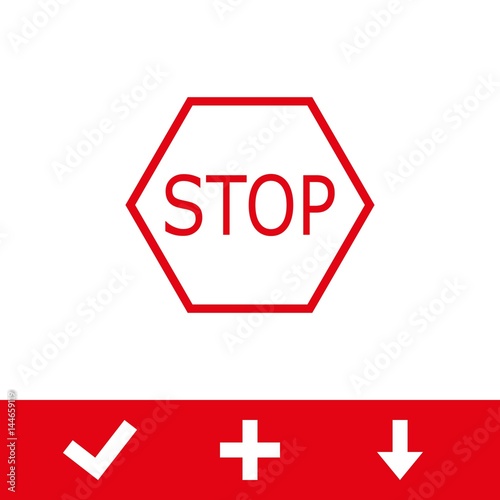 Free Download stop icon stock vector illustration flat design - GFXLoad
