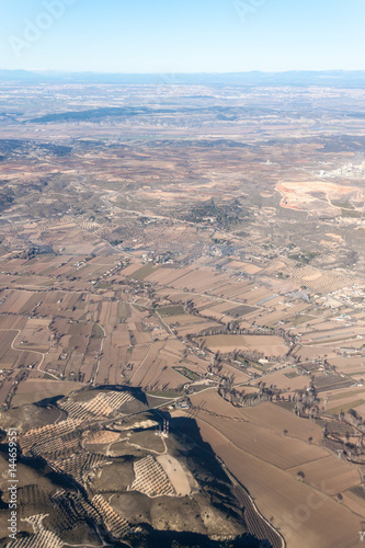 Aerial view of a landscape near Morata de Tajuna town, Spain photo