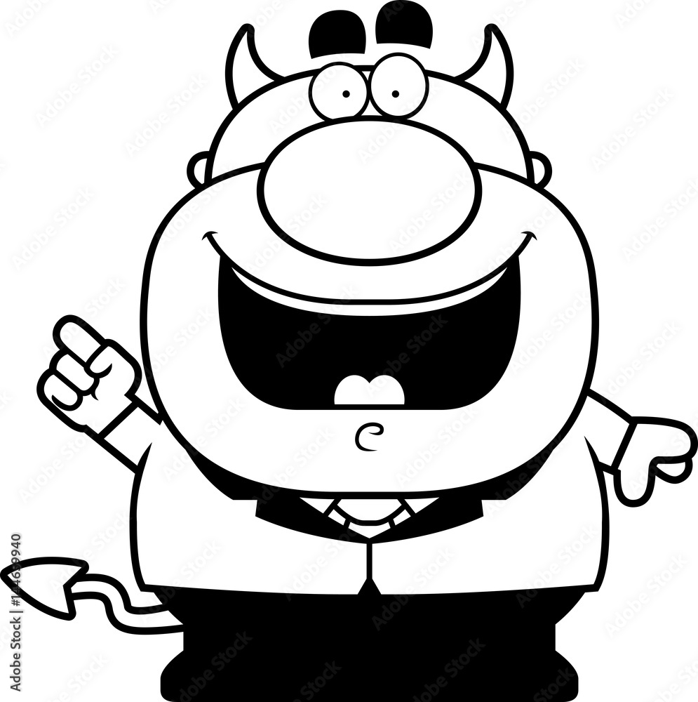 Fototapeta premium Cartoon Devil Idea