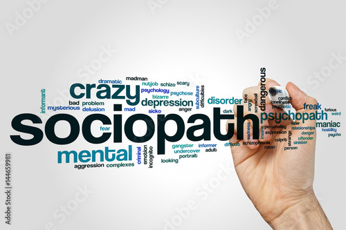 Tableau sur toile Sociopath word cloud