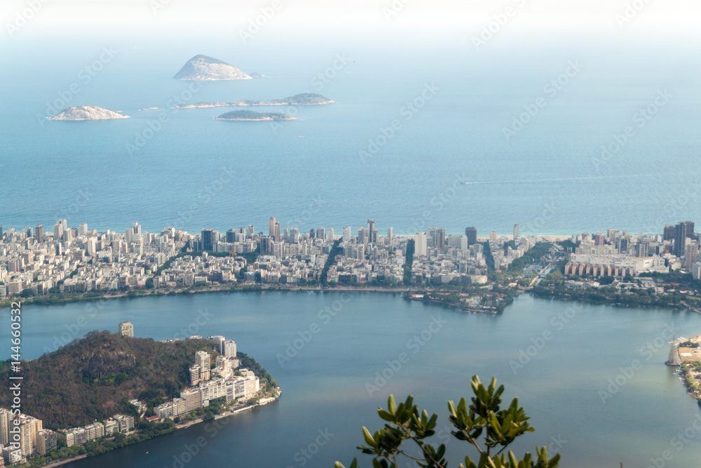 Aerial view of Rio de Janeiro, Ipanema neighborhood, Brazil