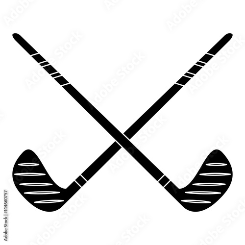 crossed stick hockey sport pictogram vector illustration ep 10