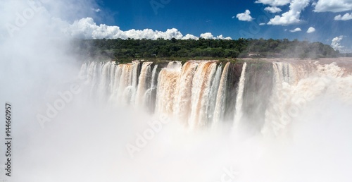 Garganta del Diablo  Devil s Throat  at Iguacu  Iguazu  falls on a border of Brazil and Argentina