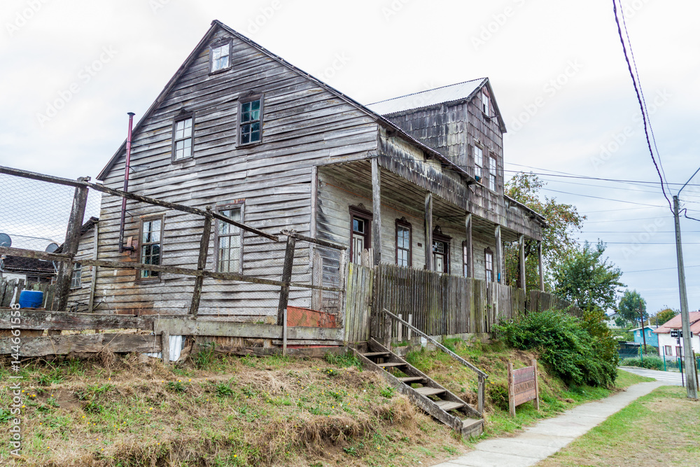 Old wooden house in Puerto Varas, Chile